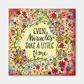 Inspiratie Bloemen  wonderen Quote Inspirerend Magneet (Voorkant)