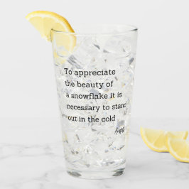 Inspiratie citaat Aristoteles Snowflake Glas