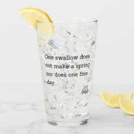 Inspiratie citaat Aristoteles Swallow Glas