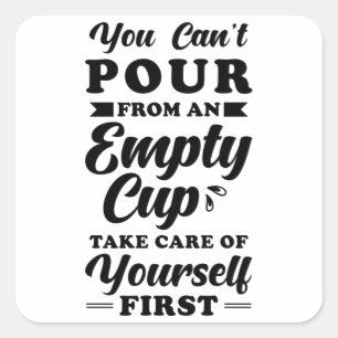 Inspiratie Citaat Self Care Vierkante Sticker