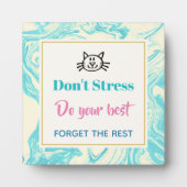 Inspiratie Citaat Stress niet Fotoplaat (Voorkant)