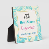 Inspiratie Citaat Stress niet Fotoplaat (Voorkant)