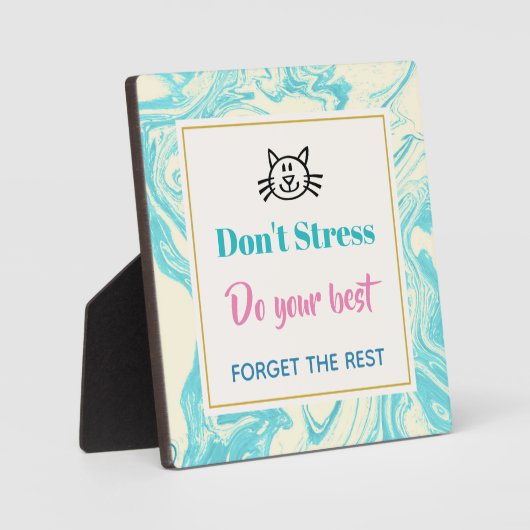 Inspiratie Citaat Stress niet Fotoplaat (Voorkant)