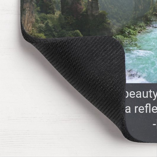 Inspiratie Citaat van Rumi met Natuur Afbeelding Muismat (Hoek)