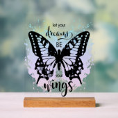Inspiratie dagelijkse vlinder droom vleugels acryl bord (Neutraal)