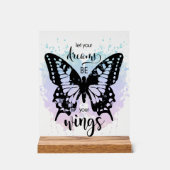 Inspiratie dagelijkse vlinder droom vleugels acryl bord (Voorkant)
