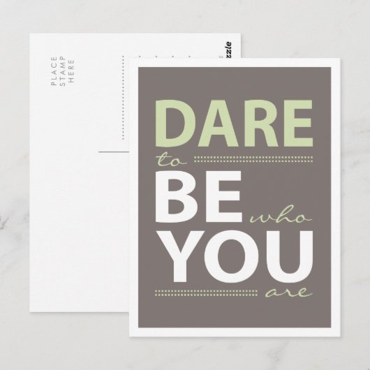 Inspiratie Durf je Briefkaart te zijn (Voorkant / Achterkant)