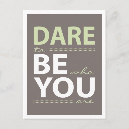 Inspiratie Durf je Briefkaart te zijn (Voorkant)