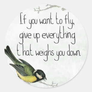 Inspiratie en aanmoediging ronde sticker