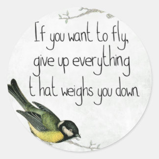 Inspiratie en aanmoediging ronde sticker