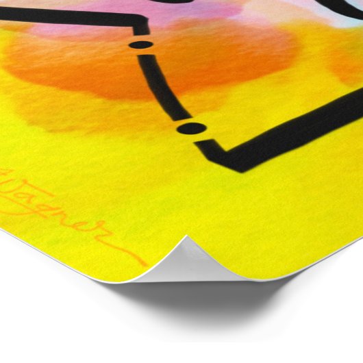 Inspiratie en kleurrijk zijn goed voor mensen poster (Hoek)