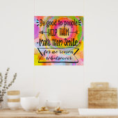 Inspiratie en kleurrijk zijn goed voor mensen poster (Keuken)