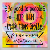 Inspiratie en kleurrijk zijn goed voor mensen poster (Voorkant)