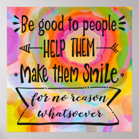 Inspiratie en kleurrijk zijn goed voor mensen poster (Voorkant)