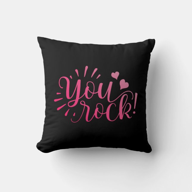 Inspiratie en Motivatie You Rock | Sierkussen (Voorkant)