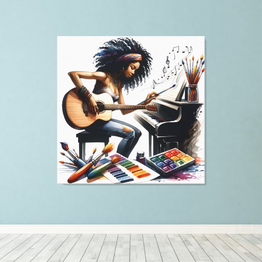 Inspiratie en Vastberadenheid: School of the Arts Canvas Afdruk (Insitu (Houten vloer))