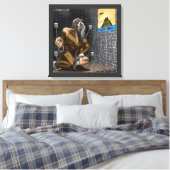 Inspiratie Funny Cartoon Motivation Canvas afdrukk (Insitu (Slaapkamer))