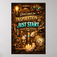 Inspiratie Gewoon Beginnen Steampunk Raket Kunst