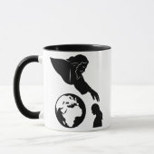 Inspiratie God Reaching to Earth Minimalist Mok (Links)