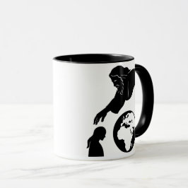 Inspiratie God Reaching to Earth Minimalist Mok