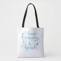 Inspiratie heeft moed en is aardig | Canvas tas