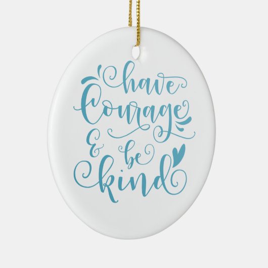 Inspiratie heeft moed en is aardig | Versiering Keramisch Ornament (Rechts)