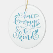 Inspiratie heeft moed en is aardig | Versiering Keramisch Ornament (Links)