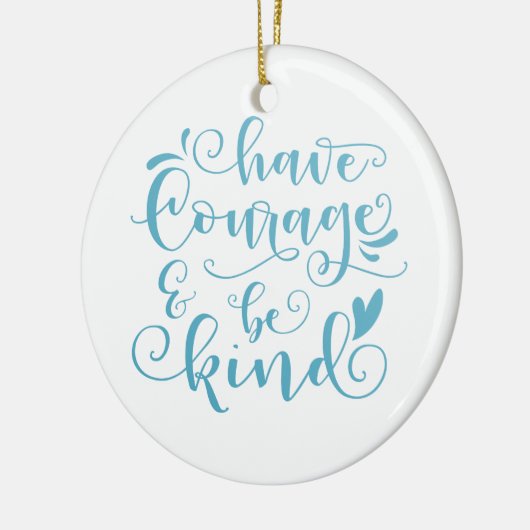 Inspiratie heeft moed en is aardig | Versiering Keramisch Ornament (Links)