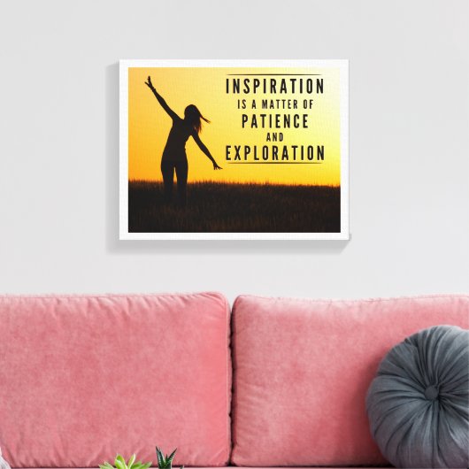 Inspiratie is geduld en onderzoek canvas afdruk (Insitu (Woonkamer))