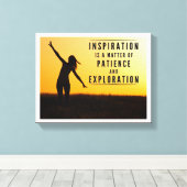 Inspiratie is geduld en onderzoek canvas afdruk (Insitu (Houten vloer))