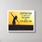 Inspiratie is geduld en onderzoek canvas afdruk (Voorkant)