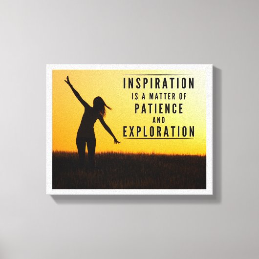Inspiratie is geduld en onderzoek canvas afdruk (Voorkant)