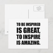 Inspiratie is geweldig briefkaart (Voorkant / Achterkant)