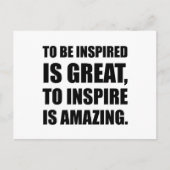 Inspiratie is geweldig briefkaart (Voorkant)