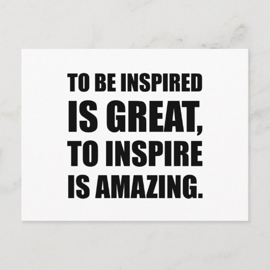 Inspiratie is geweldig briefkaart (Voorkant)