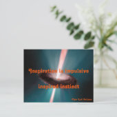 Inspiratie is impulsief briefkaart (Staand voorkant)