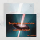 Inspiratie is impulsief briefkaart (Voorkant / Achterkant)