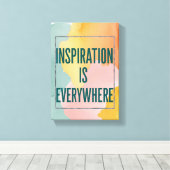 Inspiratie is overal canvas afdruk (Insitu (Houten vloer))