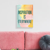 Inspiratie is overal canvas afdruk (Insitu (Woonkamer))