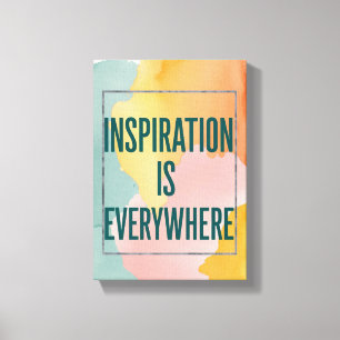 Inspiratie is Overal Canvas Afdruk