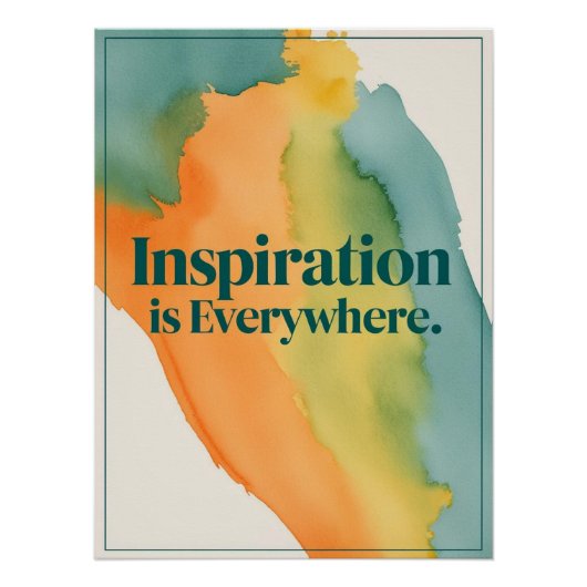 Inspiratie is overal perfect poster (Voorkant)