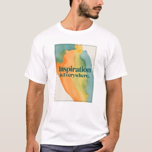 Inspiratie is overal t-shirt (Voorkant)