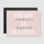 Inspiratie je bent zo mooi positief citaat (Voorkant / Achterkant)