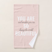 Inspiratie je bent zo mooi positief citaat bad handdoek (Handdoek)