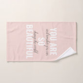 Inspiratie je bent zo mooi positief citaat bad handdoek (Handdoek)