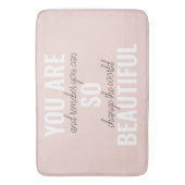 Inspiratie je bent zo mooi positief citaat badmat (Voorkant Verticaal)