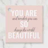 Inspiratie je bent zo mooi positief citaat bedankjes labels (Voorkant)