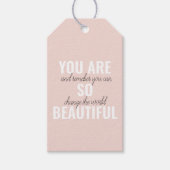 Inspiratie je bent zo mooi positief citaat cadeaulabel (Voorkant)