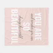 Inspiratie je bent zo mooi positief citaat fleece deken (Voorkant (Horizontaal))