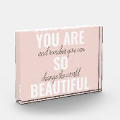 Inspiratie je bent zo mooi positief citaat fotoblokken (Links)